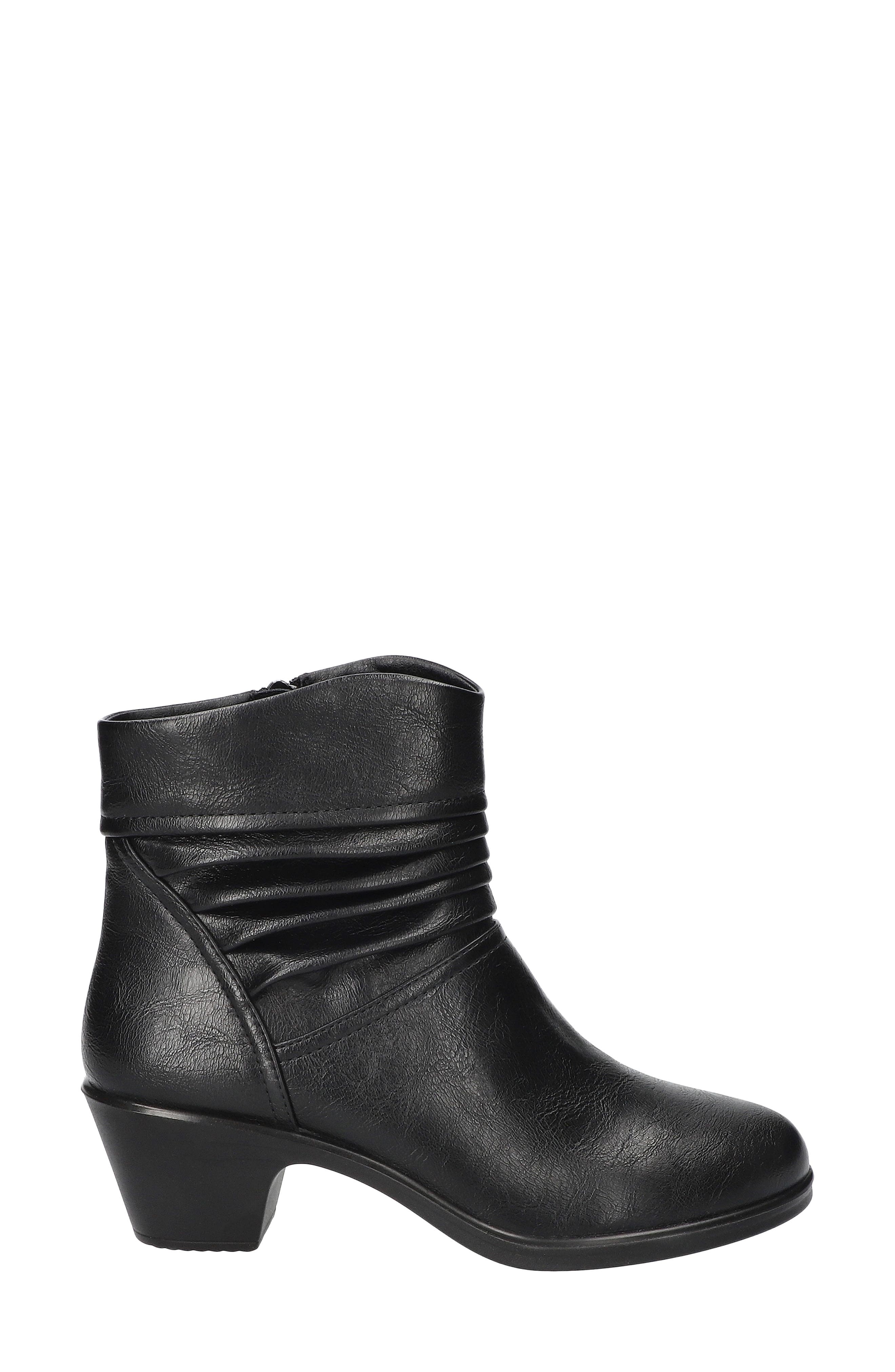 Bess Faux Leather Bootie, Alternate, color, BLACK