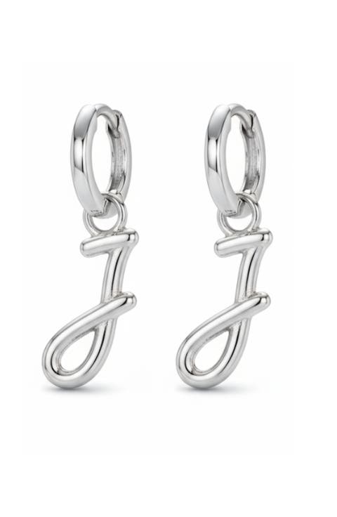 Mini Signature Initial Huggie Earrings