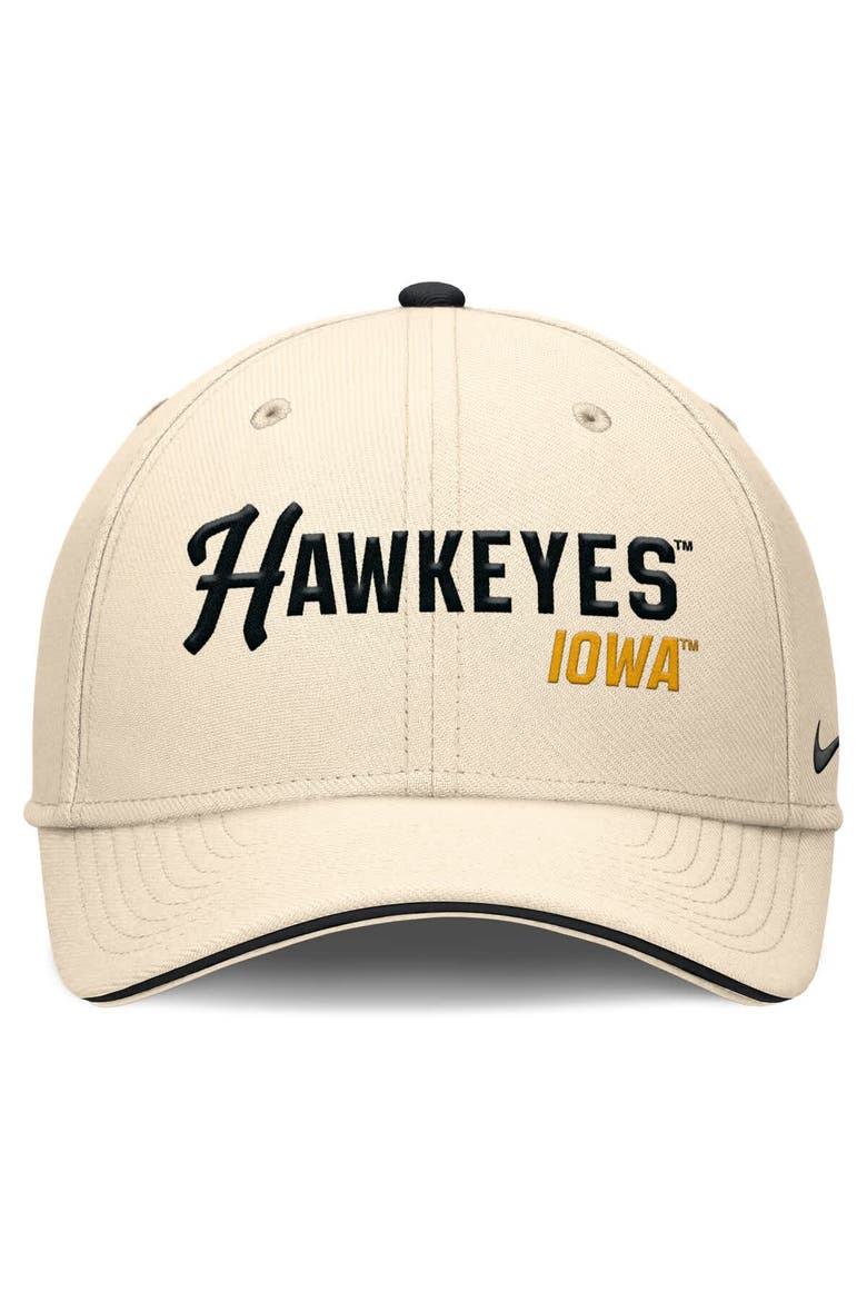 Men's Nike Natural Iowa Hawkeyes 2026 Primetime Swooshflex Hat, Alternate, color, Natural