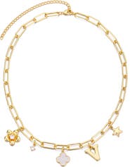 Adornia Initial Charm Pendant Necklace