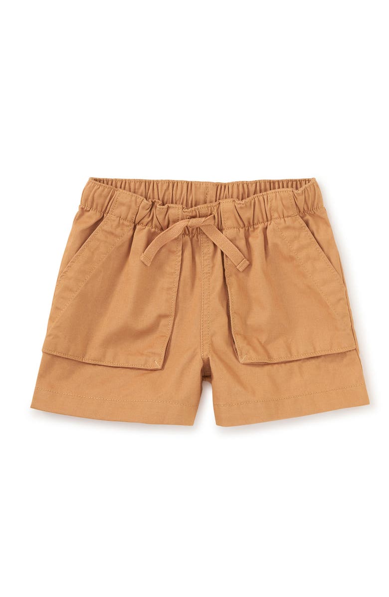 Tea Collection Woven Camp Shorts, Main, color, Balsa Wood