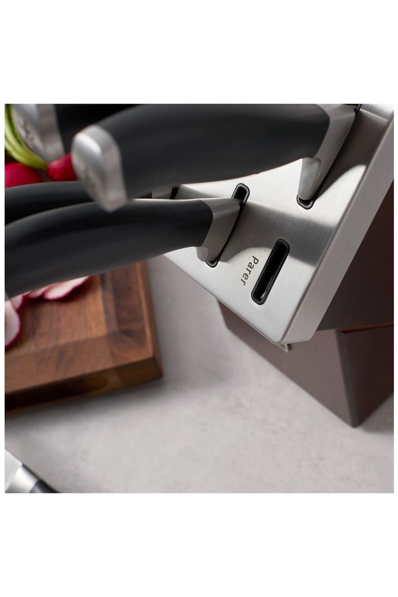 Elan 7-Piece Self-Sharpening Knife Block Set, Alternate, color, MATTE BLACK