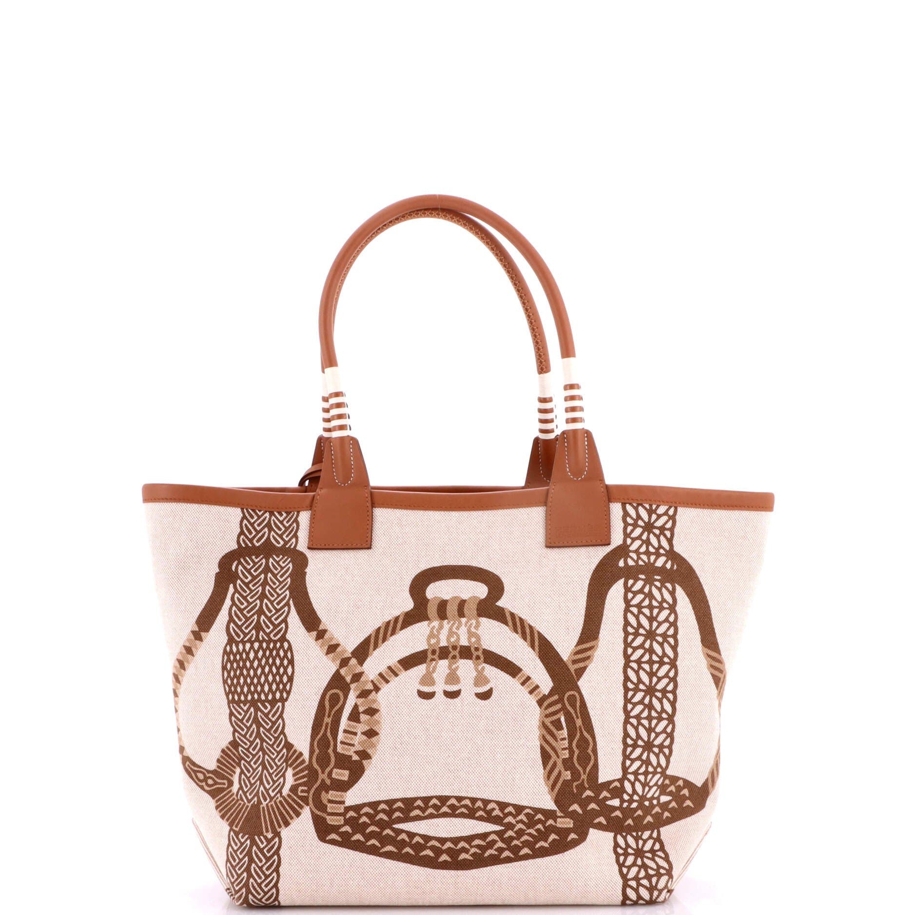 Sac Steeple Tote Printed Toile with Leather 28, Alternate, color, Gold
