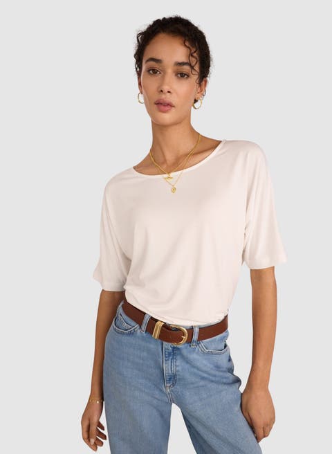 Carrie Relaxed Boat Neck Tee