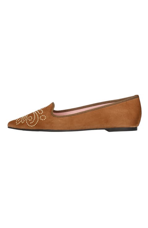 Pointed Toe Studded Loafer