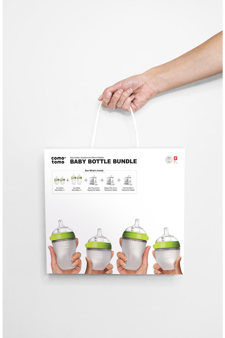Baby Bottle Bundle, Alternate, color, GREEN