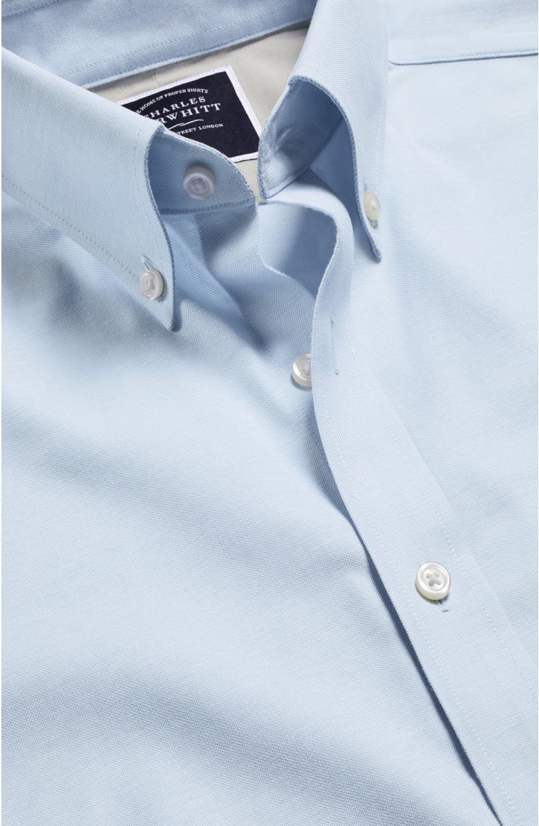 Charles Tyrwhitt Slim Fit Button-Down Collar Non-Iron Stretch Oxford Shirt, Alternate, color, Sky Blue