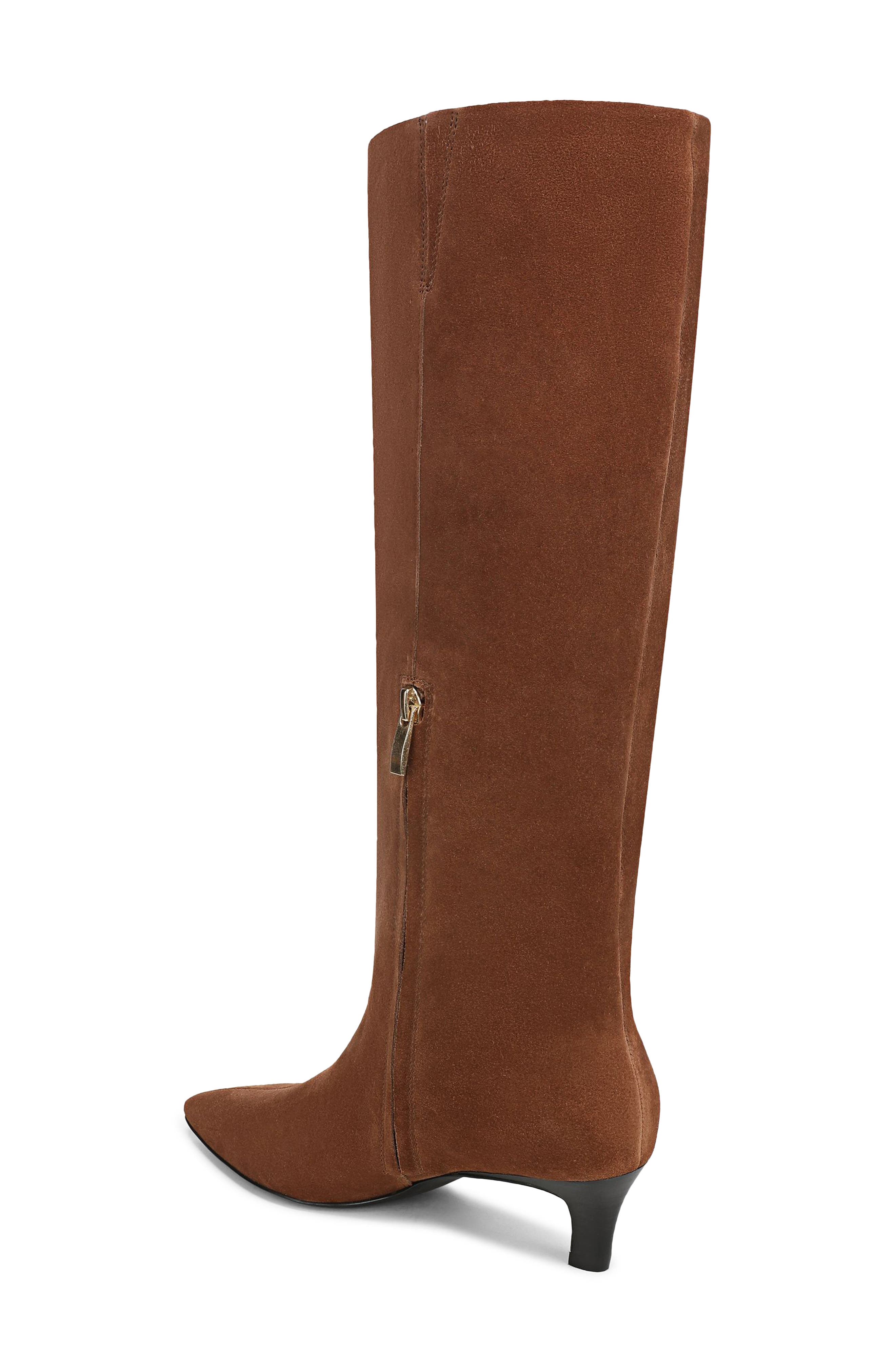 Nordstrom Dauphine Kitten Heel Knee High Boot, Alternate, color, Brown Mage