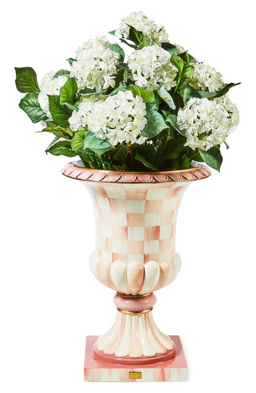 Mackenzie-childs Mackenzie Childs Rosy Check Pedestal Urn In Pink