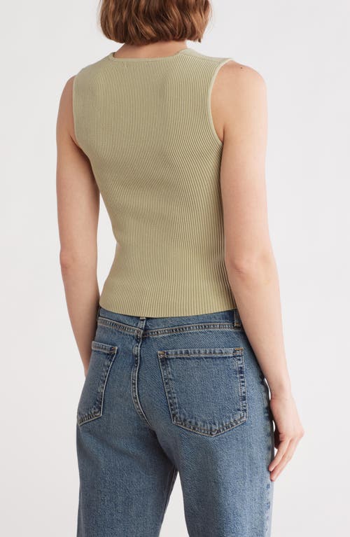 Leith Square Neck Sweater Tank In Brown