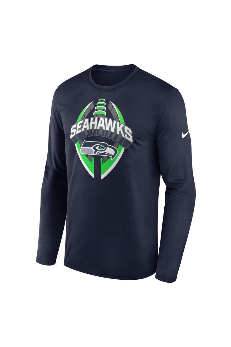 Men's Nike College Navy Seattle Seahawks Primetime Legend Icon Performance Long Sleeve T-Shirt, Alternate, color, College Navy