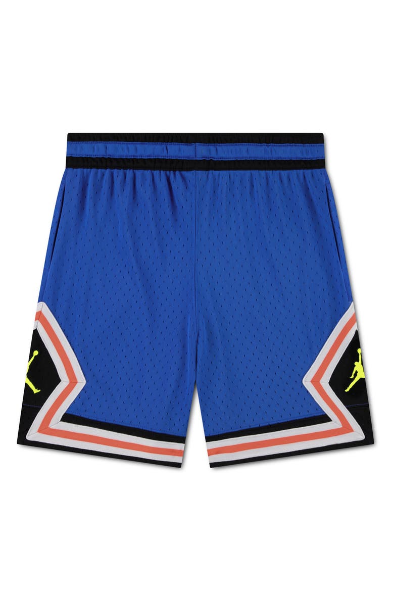 Jordan Kids' Dri-FIT Sport Diamond Mesh Basketball Shorts, Alternate, color, Game Royal/ Black