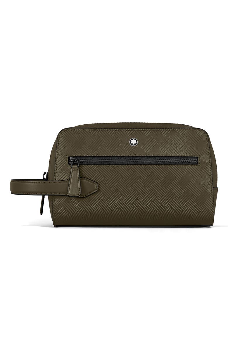Montblanc Extreme 3.0 Leather Washbag, Main, color, Khaki