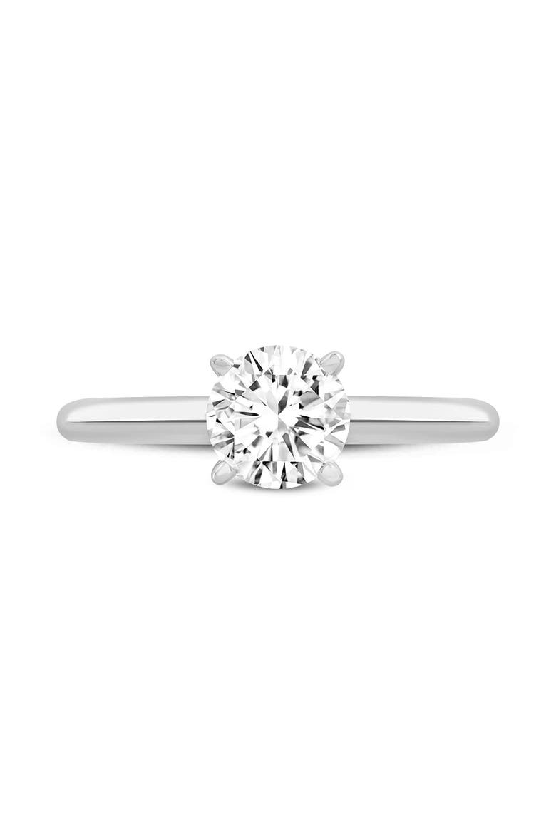 Sabine 14K White Gold Round Cut Lab Grown Diamond Solitaire Engagement Ring - 2 Ct, Alternate, color, 14K White Gold