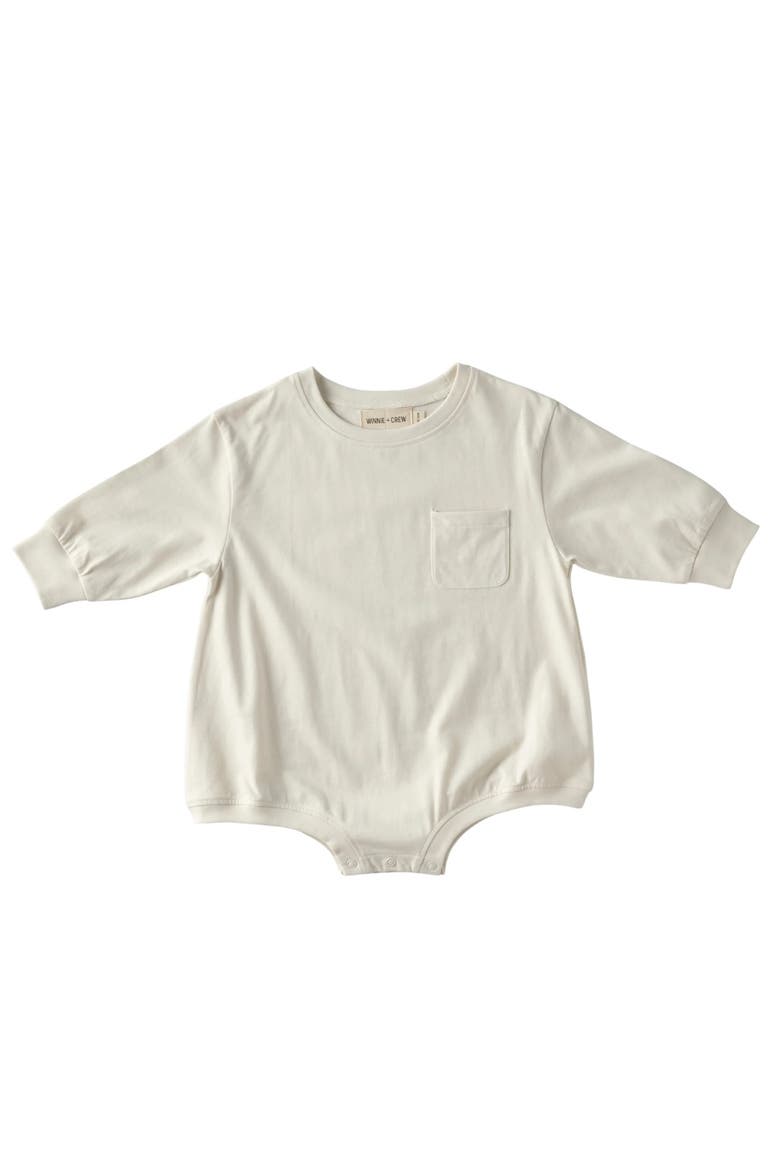 Harley Pocket Romper, Main, color, Marshmallow