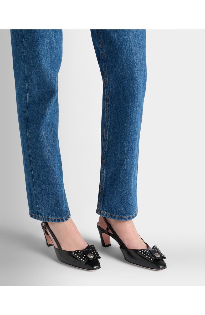 Bally B-Bow Slingback Pump in Calf Leather, Alternate, color, Black