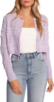 Petal & Pup Aidy Pointelle Crop Cardigan