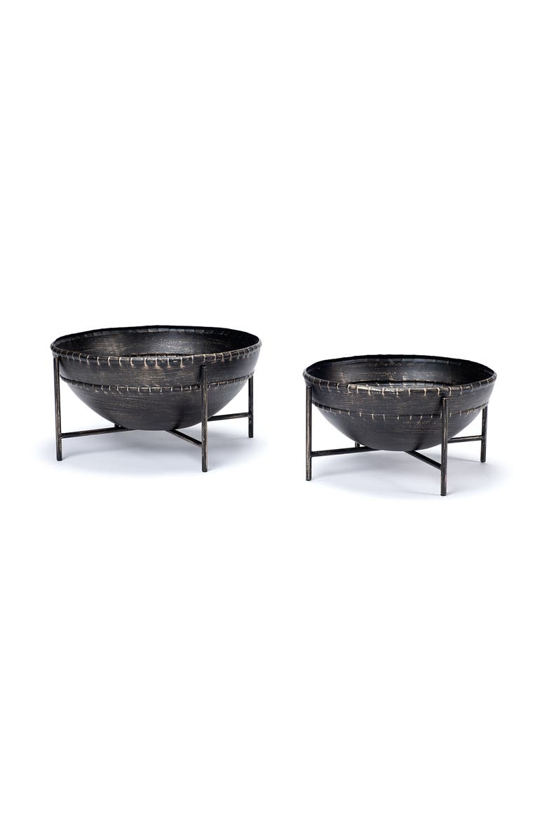 Cauldron Set of 2 Metal Bowls, Main, color, Bronze