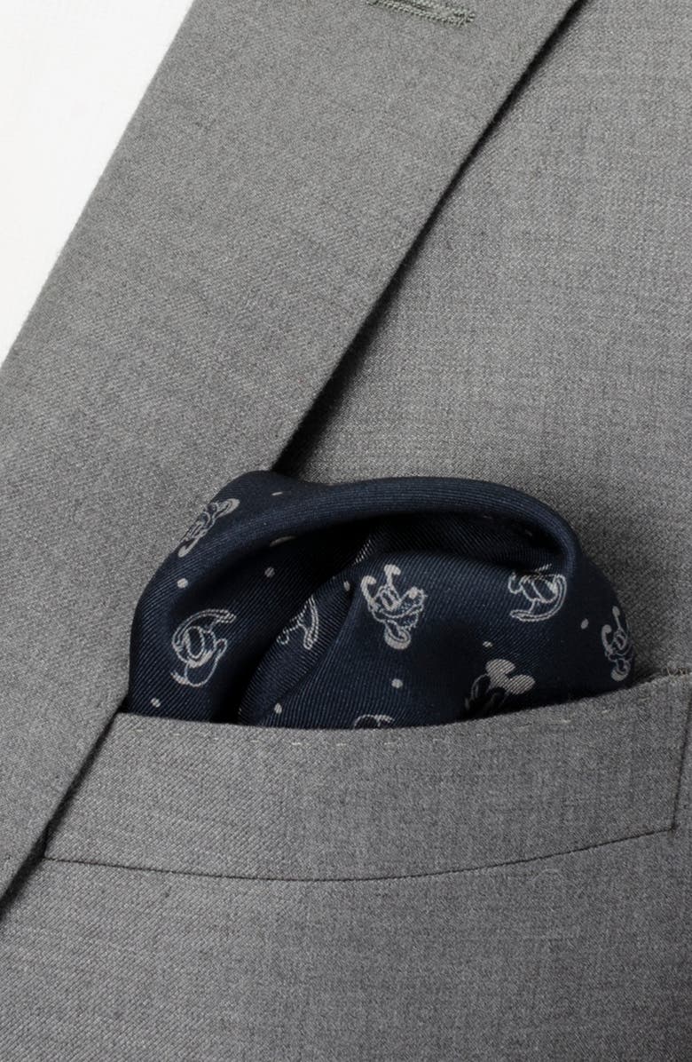 Cufflinks, Inc. x Disney Mickey & Friends Silk Pocket Square, Alternate, color, Navy