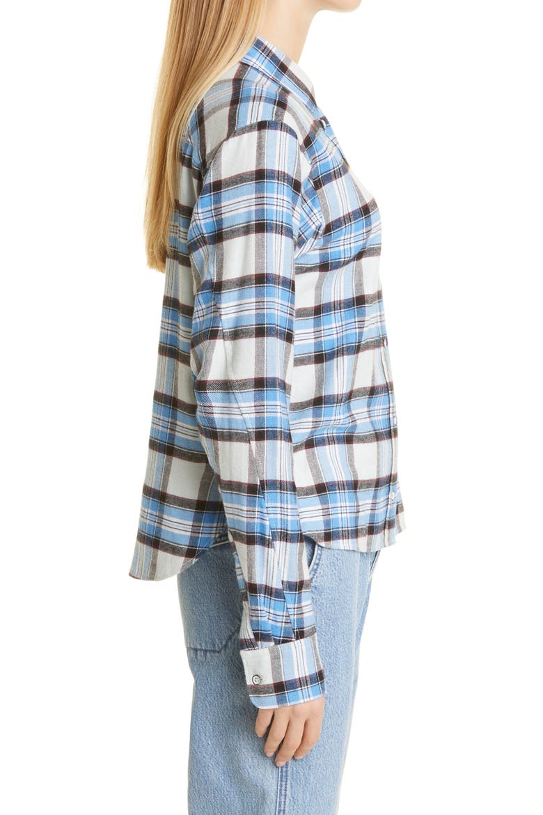 Jonah Plaid Button-Up Shirt, Alternate, color, GREY PLAID