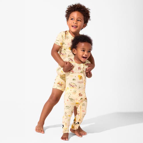 Bellabu Bear Baby Jurassic Park Origins Convertible Footie In Yellow