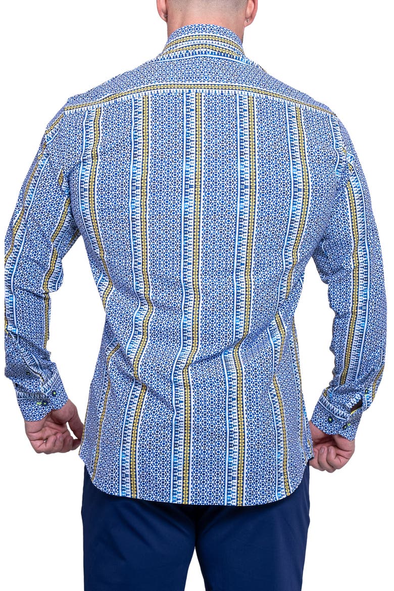 Fibonacci Resistance Contemporary Fit Button-Up Shirt, Alternate, color, BLUE