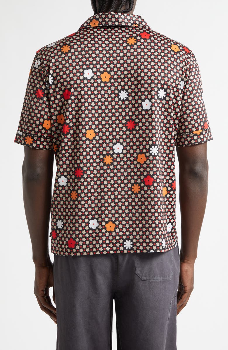 MM6 Maison Margiela Floral Polo, Alternate, color, Black/ Red