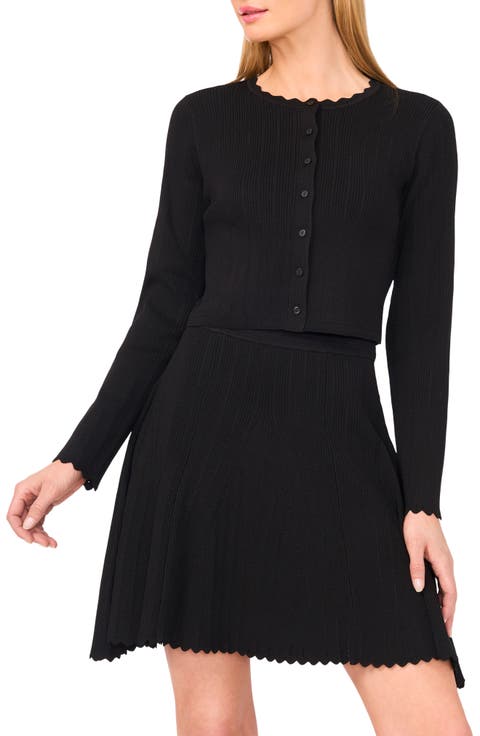 Rib Pointelle Cardigan