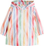 NEXT Kids' Rainbow Stripe Water Resistant Raincoat