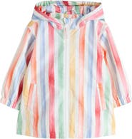 NEXT Kids' Rainbow Stripe Water Resistant Raincoat
