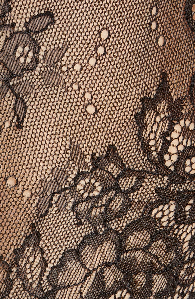 Oh La La Cheri Zuria Open Back Lace Teddy, Alternate, color, Black