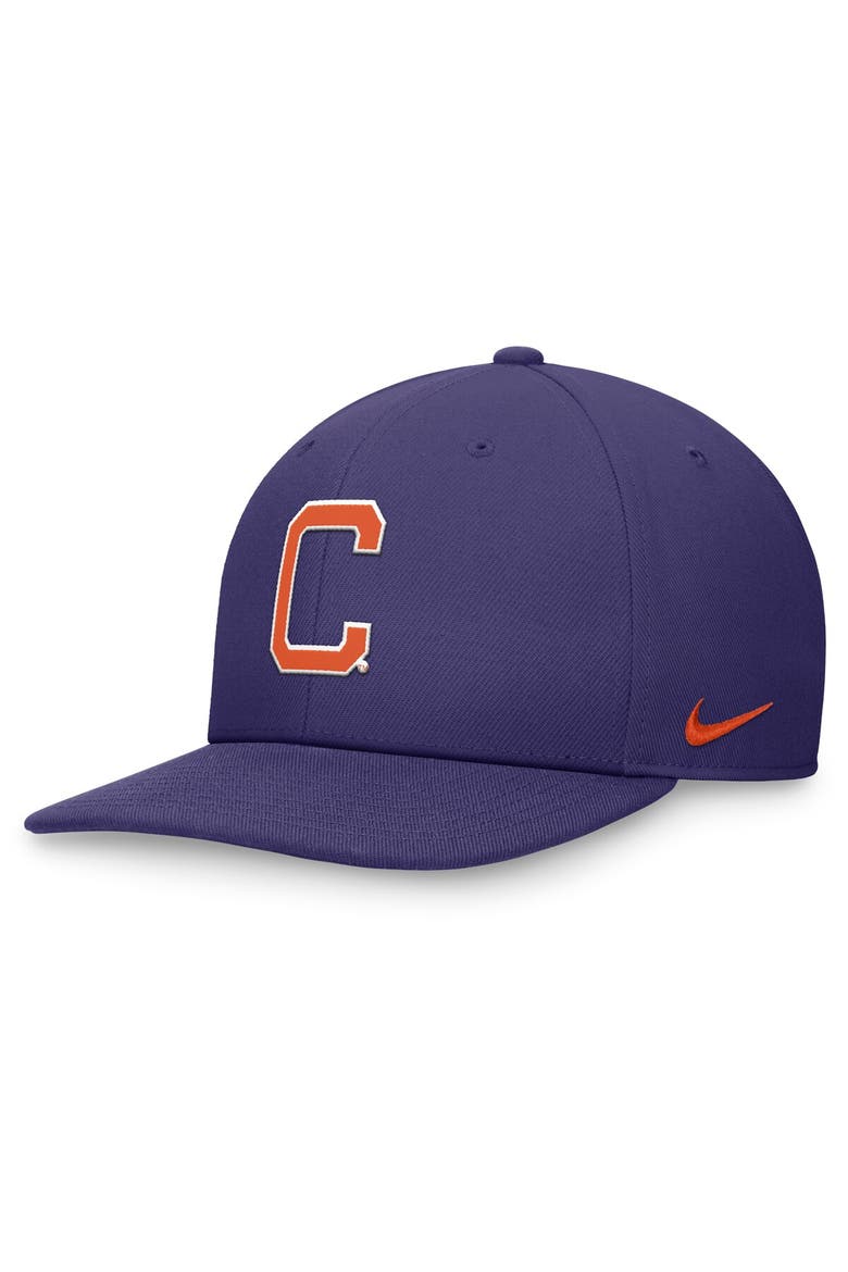 Men's Nike Purple Clemson Tigers Primetime Pro Snapback Hat, Main, color, Purple
