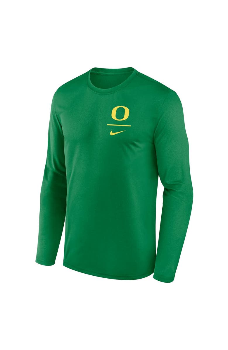 Nike Men's Nike Green Oregon Ducks Primary Stack Legend Long Sleeve T-Shirt, Alternate, color,