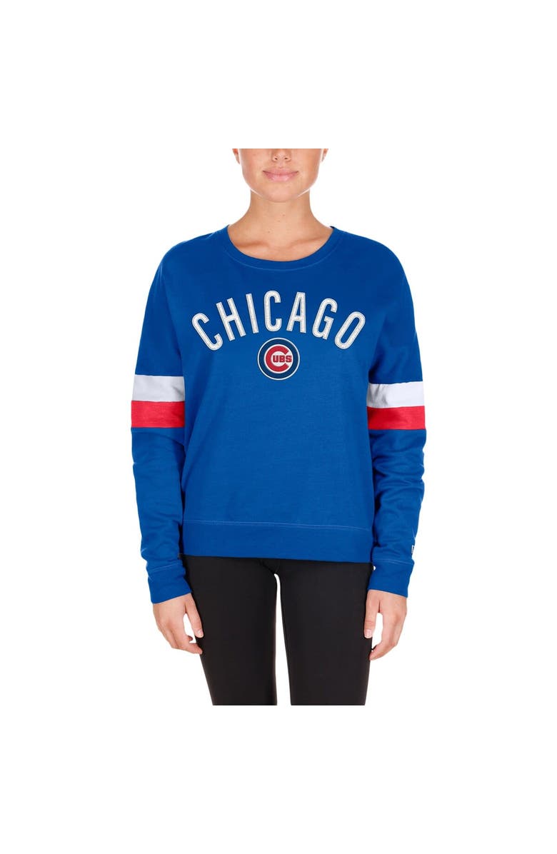 New Era Women's New Era Royal Chicago Cubs Game Day Crew Pullover Sweatshirt, Alternate, color, 