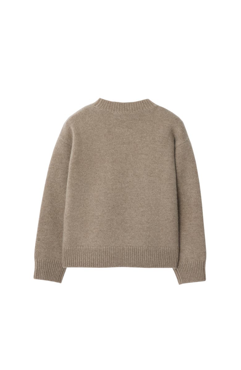 Burberry Knight Wool Cashmere Sweater, Alternate, color, Fawn Melange