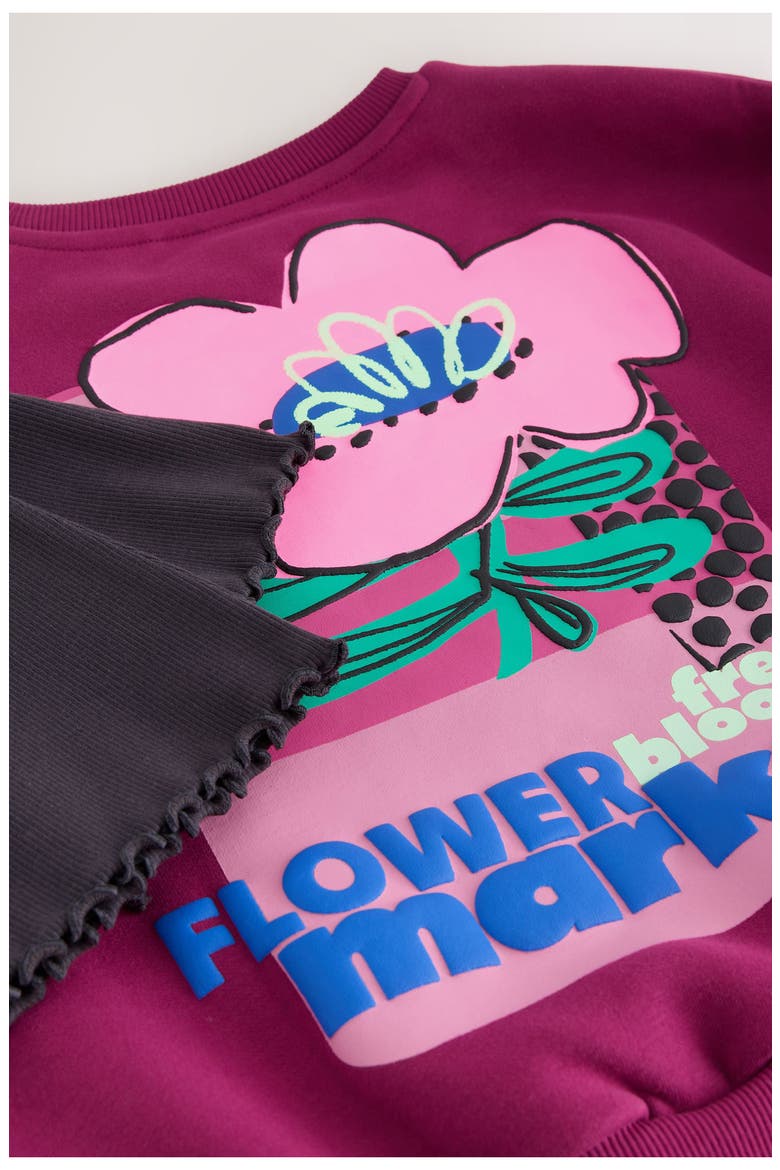 Kids' Flower Market 2-Piece Sweatshirt & Leggings Set, Alternate, color, PINK