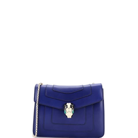 Serpenti Forever Square Shoulder Bag Leather Small