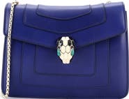 Pre-Owned Bvlgari Serpenti Forever Square Shoulder Bag Leather Small