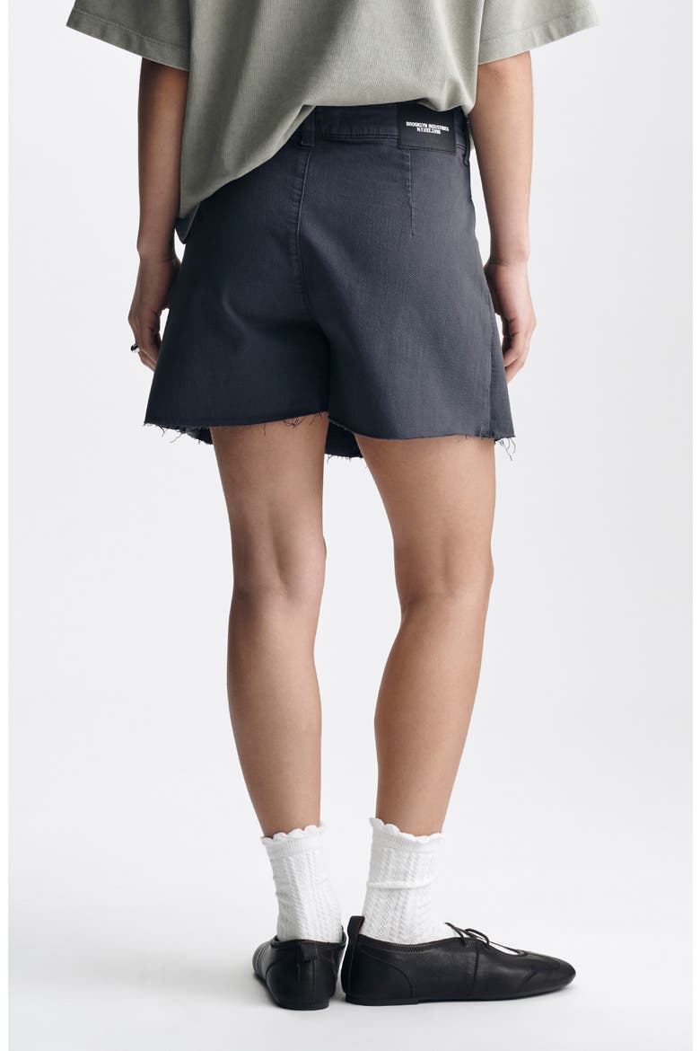 Pleated Stretch Cotton Twill Skort, Alternate, color, ANTHRACITE COLORED T