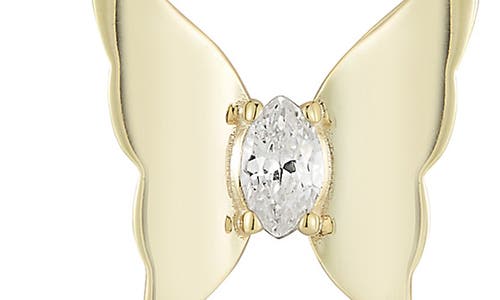 Glaze Jewelry Cubic Zirconia Butterfly Pendant Necklace In Gold