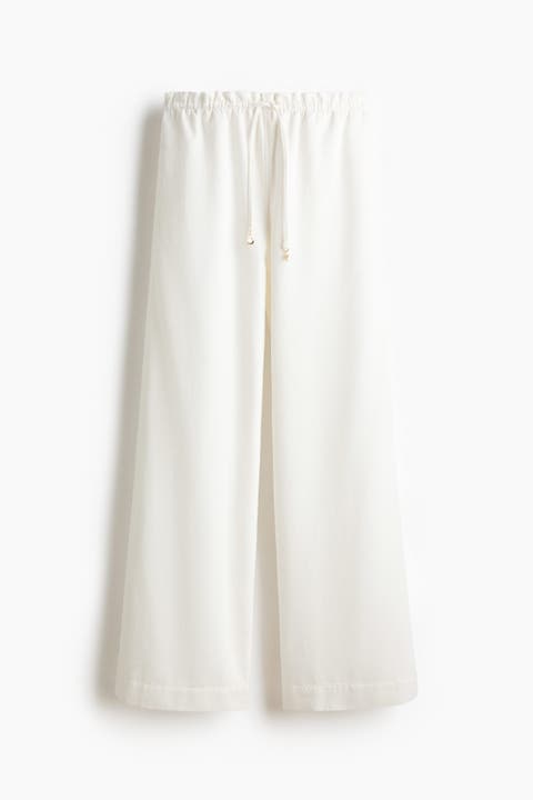 Tie-belt Paper Bag Trousers