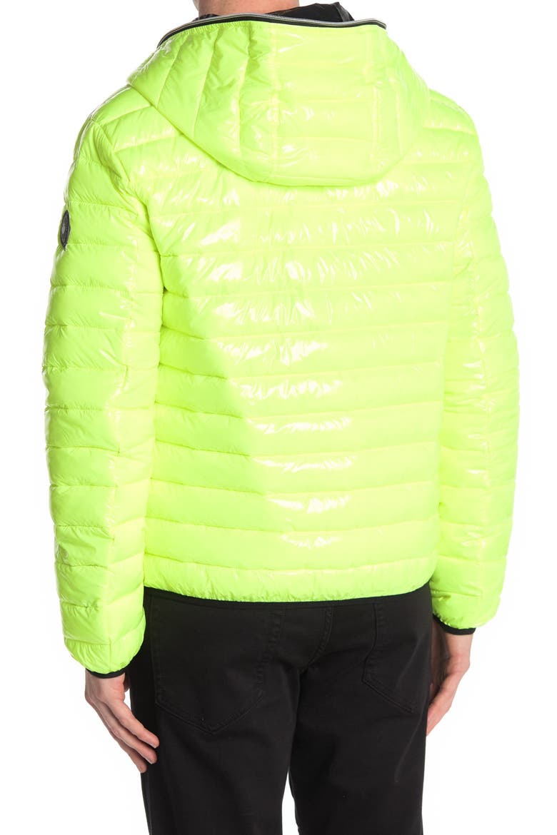 Lightweight Hooded Puffer Jacket, Alternate, color, NEON YELLOW