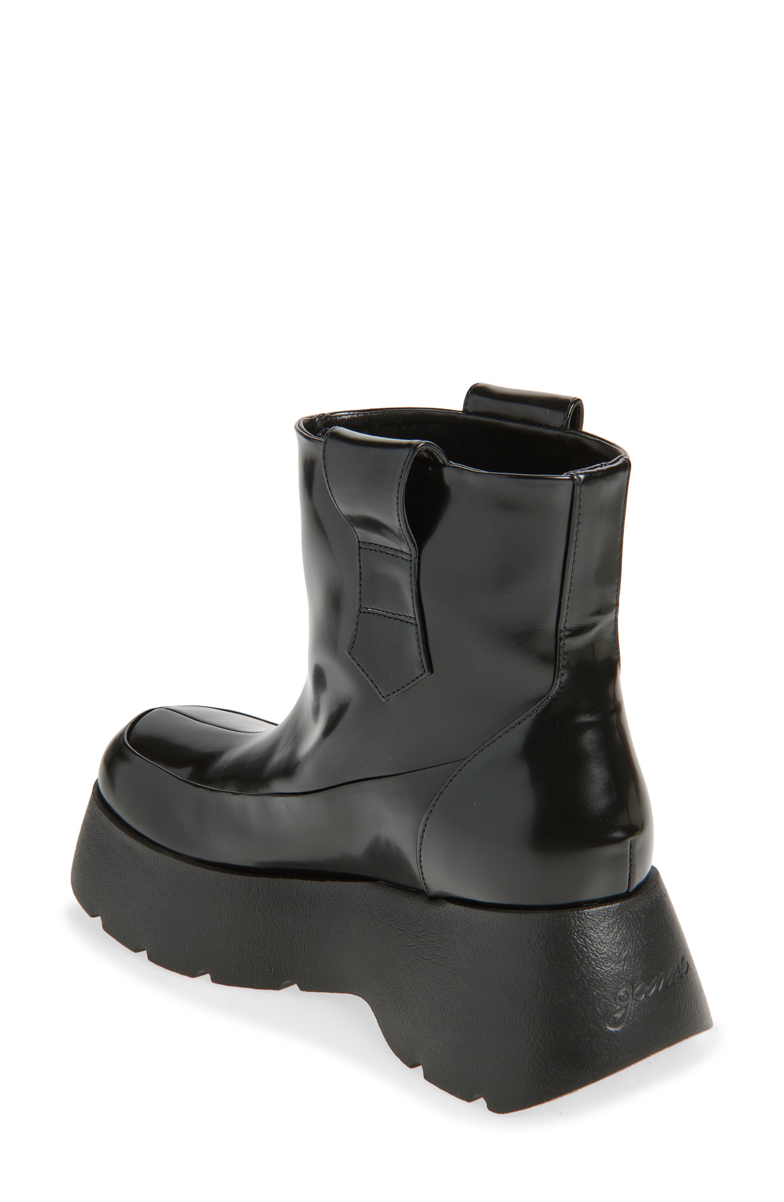 Ganni Kat Platform Bootie, Alternate, color, Black