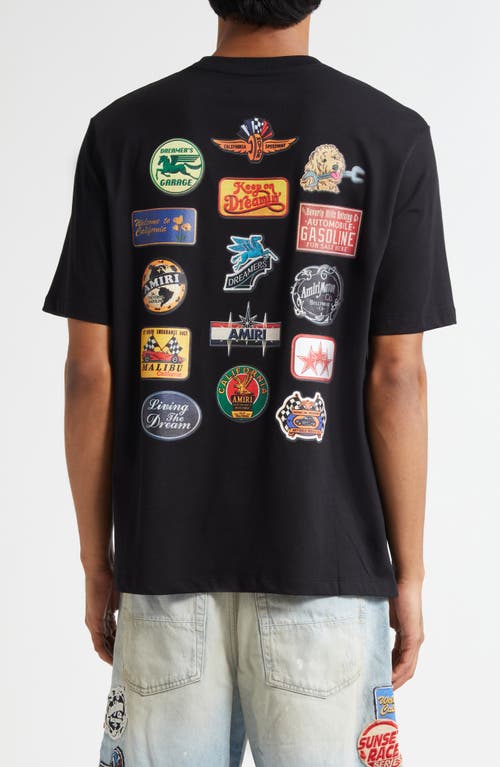 Amiri Graphic Print Cotton T-shirt With Multicolored Back