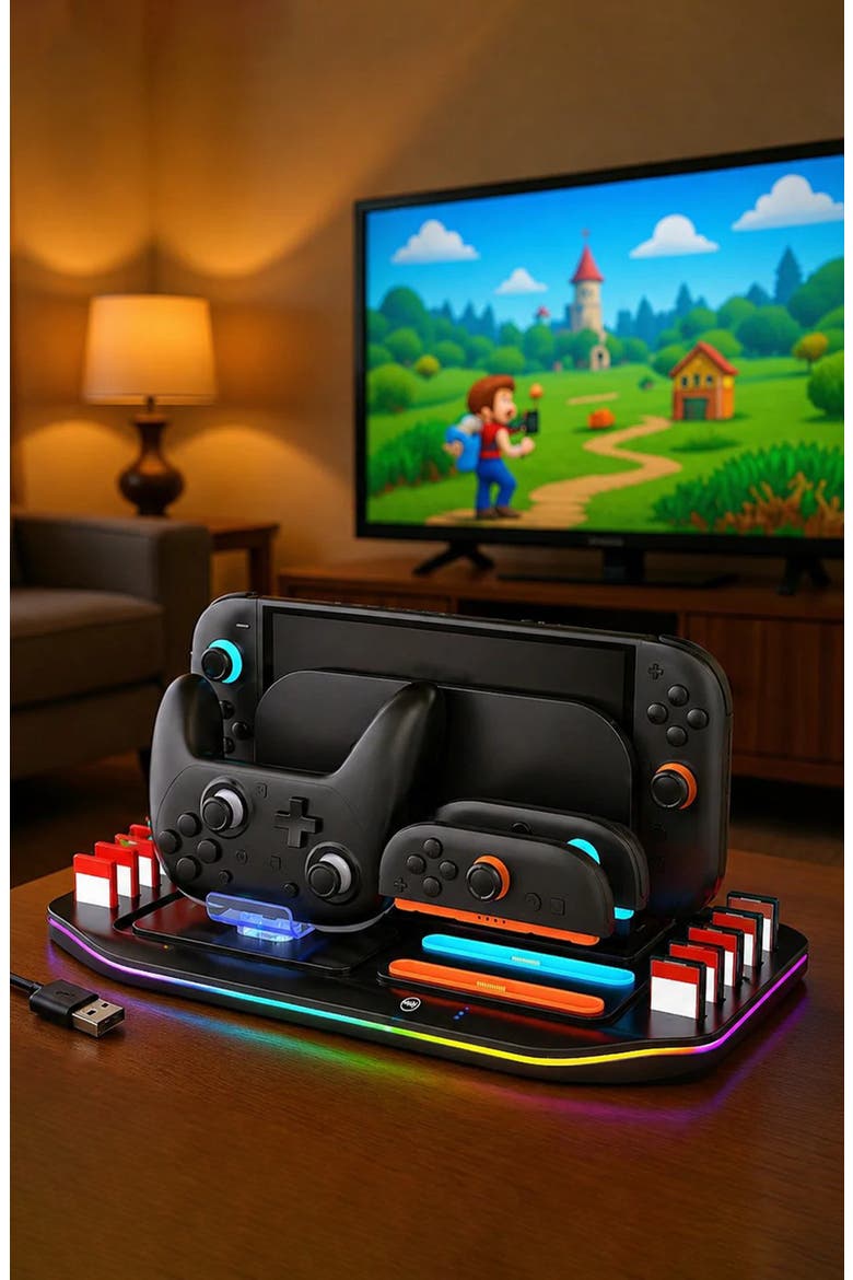 All-in-One Charging Dock & Storage Station for Nintendo Switch 2, Alternate, color, Black