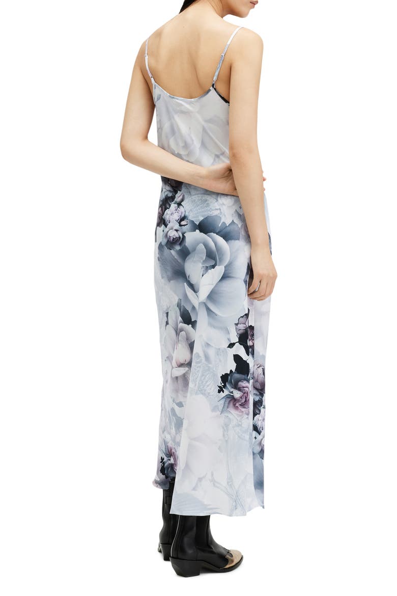Bryony Valley Floral Midi Slipdress, Alternate, color, WHITE