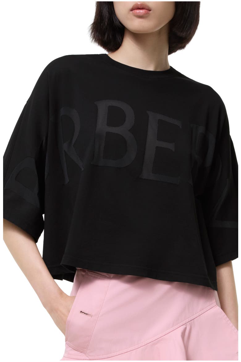 Logo Cotton Blend T-shirt, Main, color, Black