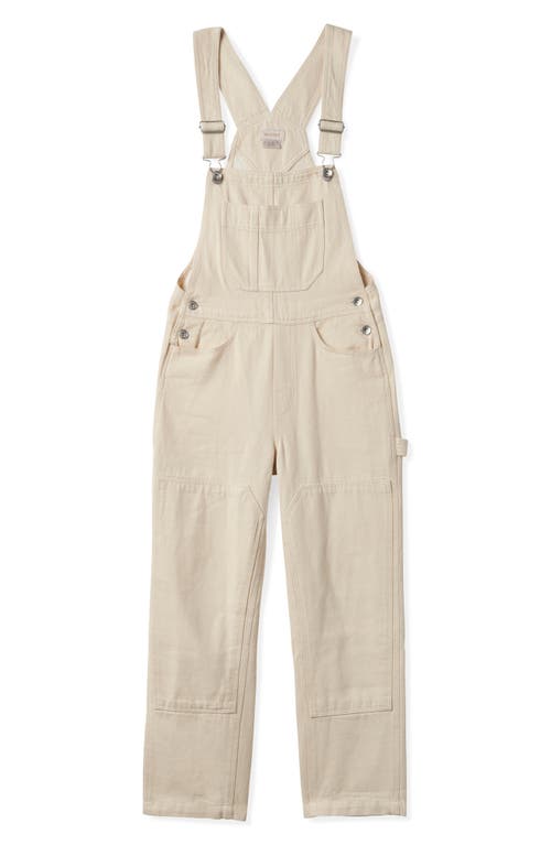Brixton Utility Twill Overalls In Gray