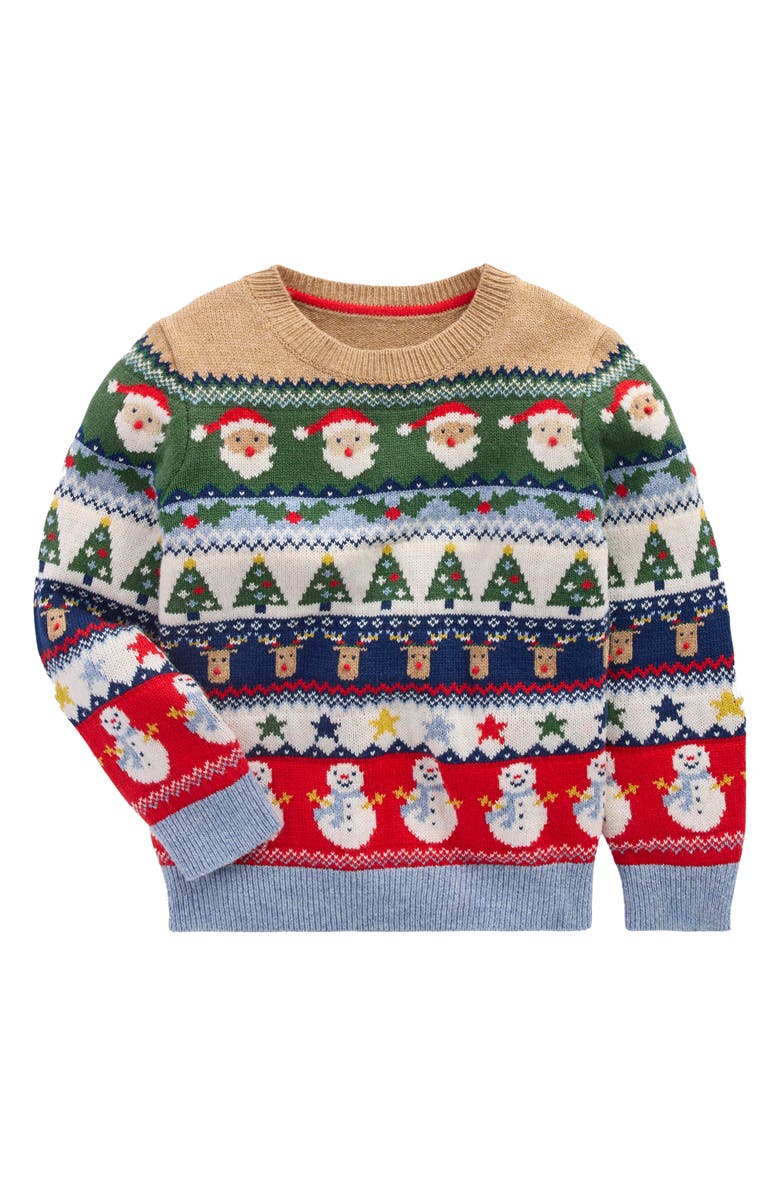 Mini Boden Kids
 Fair Isle Crewneck Sweater, Main, color, 