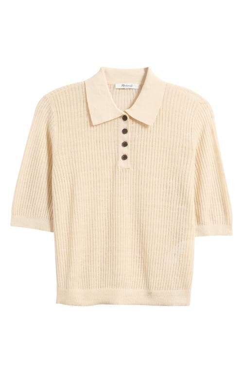 MADEWELL MADEWELL SHORT SLEEVE POLO SWEATER